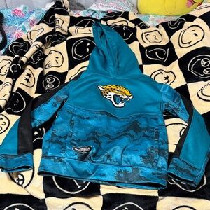NFL Teal and Black Kids Hoodie